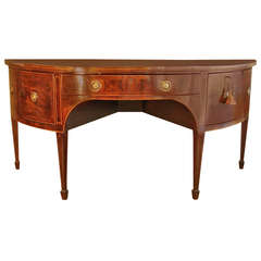 Antique George III Period Demilune Sideboard of Large Size