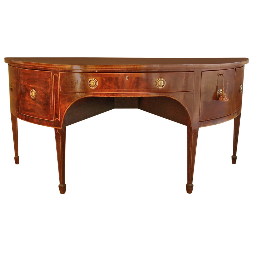 George III Period Demilune Sideboard of Large Size For Sale
