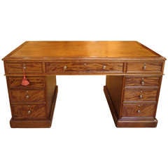 Regency Period Figured Mahogany Partners Desk