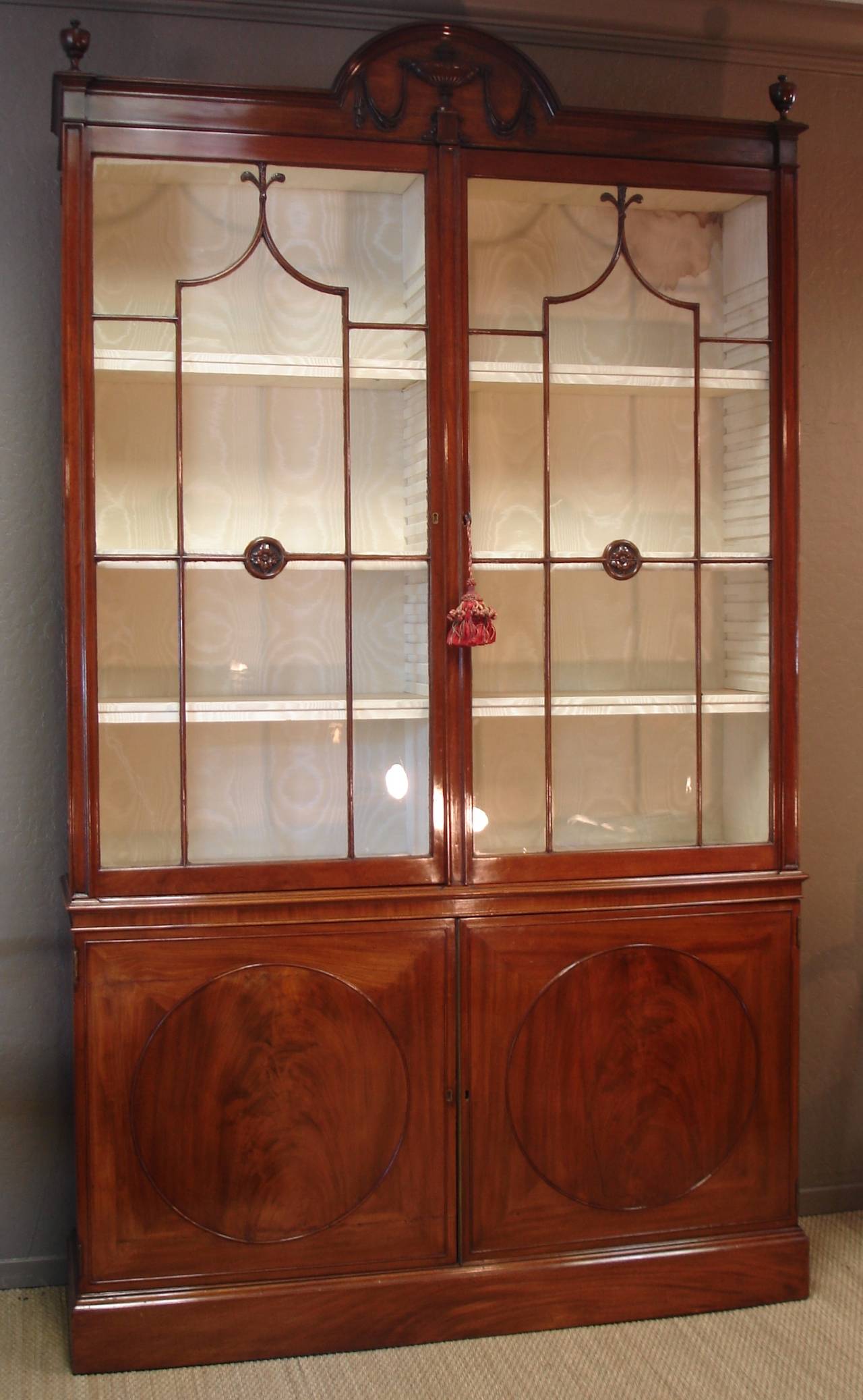 George III Period Mahogany Bookcase, in the Manner of Hepplewhite