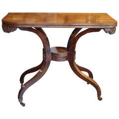 Regency period rosewood and giltbrass card table in the manner of Thomas Hope