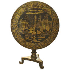 Chinese Export Lacquer Tilt-Top Table