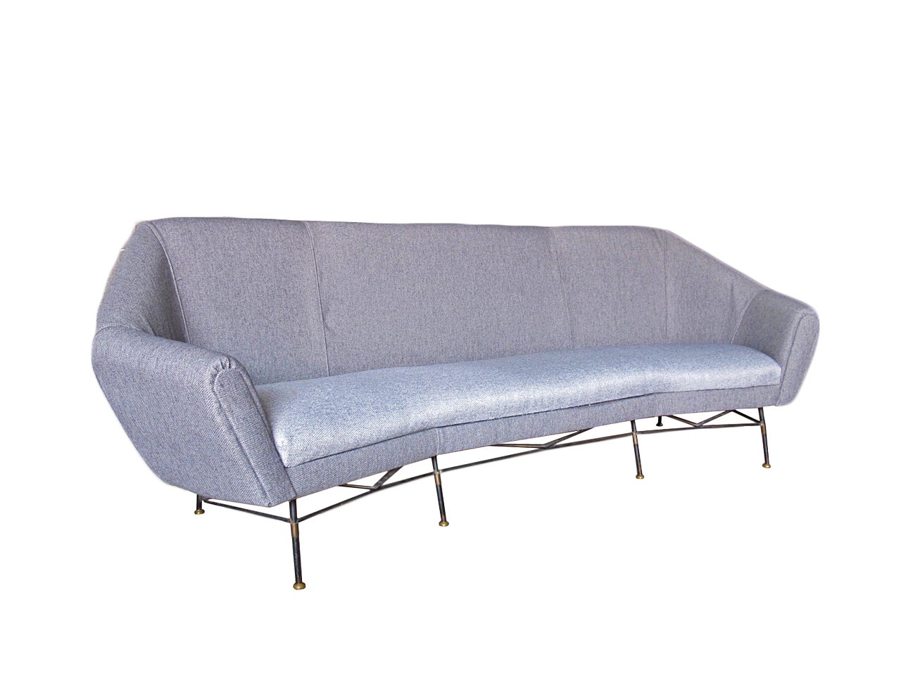 Rare curved sofà design Augusto Bozzi for Saporiti