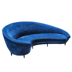Curved sofa,  Ico Parisi design,