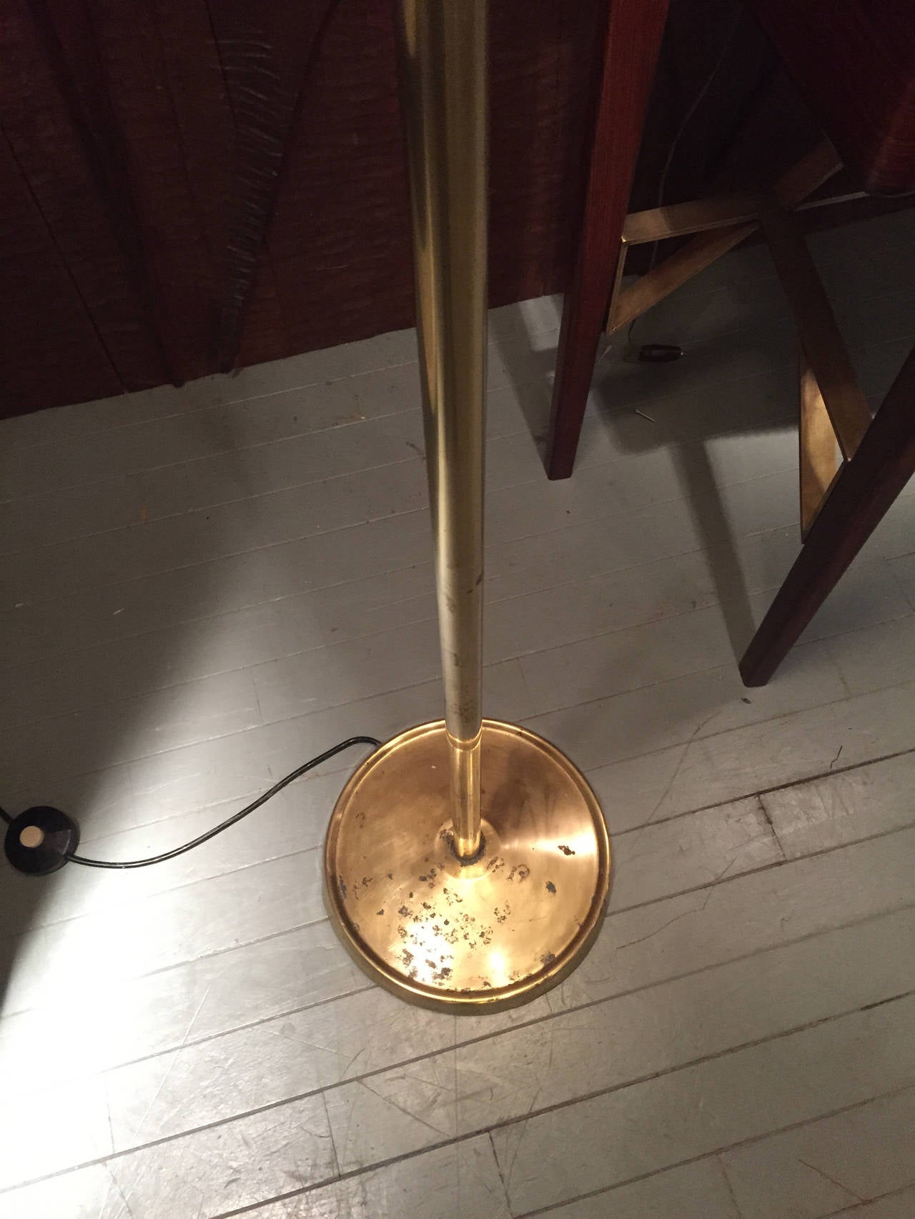 Brass Floor Lamp Designed by Stilnovo