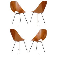 4 Chairs Medea Design Vittorio Nobili Vintage 4 Chairs Medea Design Vittorio Nobili