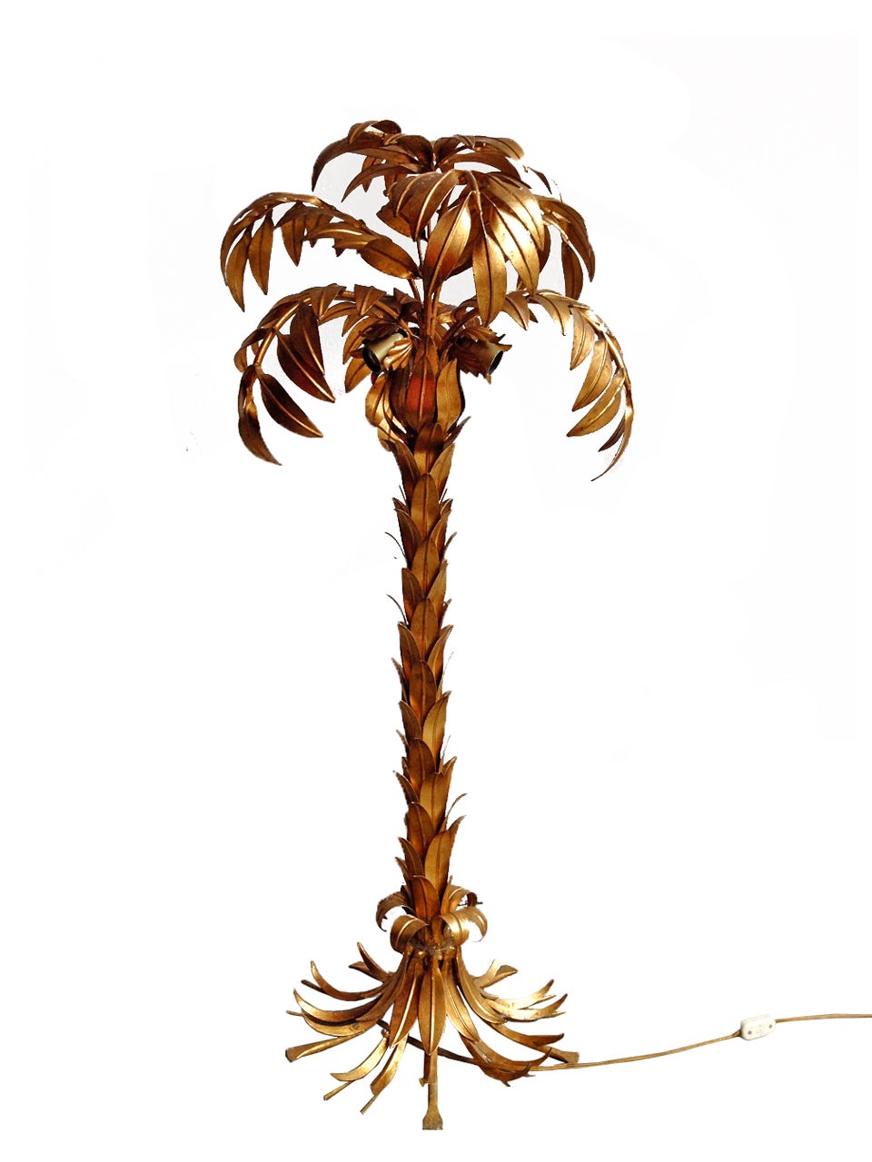 Lacquered Metal Palm Tree Floor Lamps by Herman Koegel