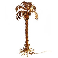 Lacquered Metal Palm Tree Floor Lamps by Herman Koegel