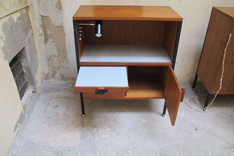 Mid-20th Century Fabulous Pair of Bedside Tables Designed by  Ico Parisi