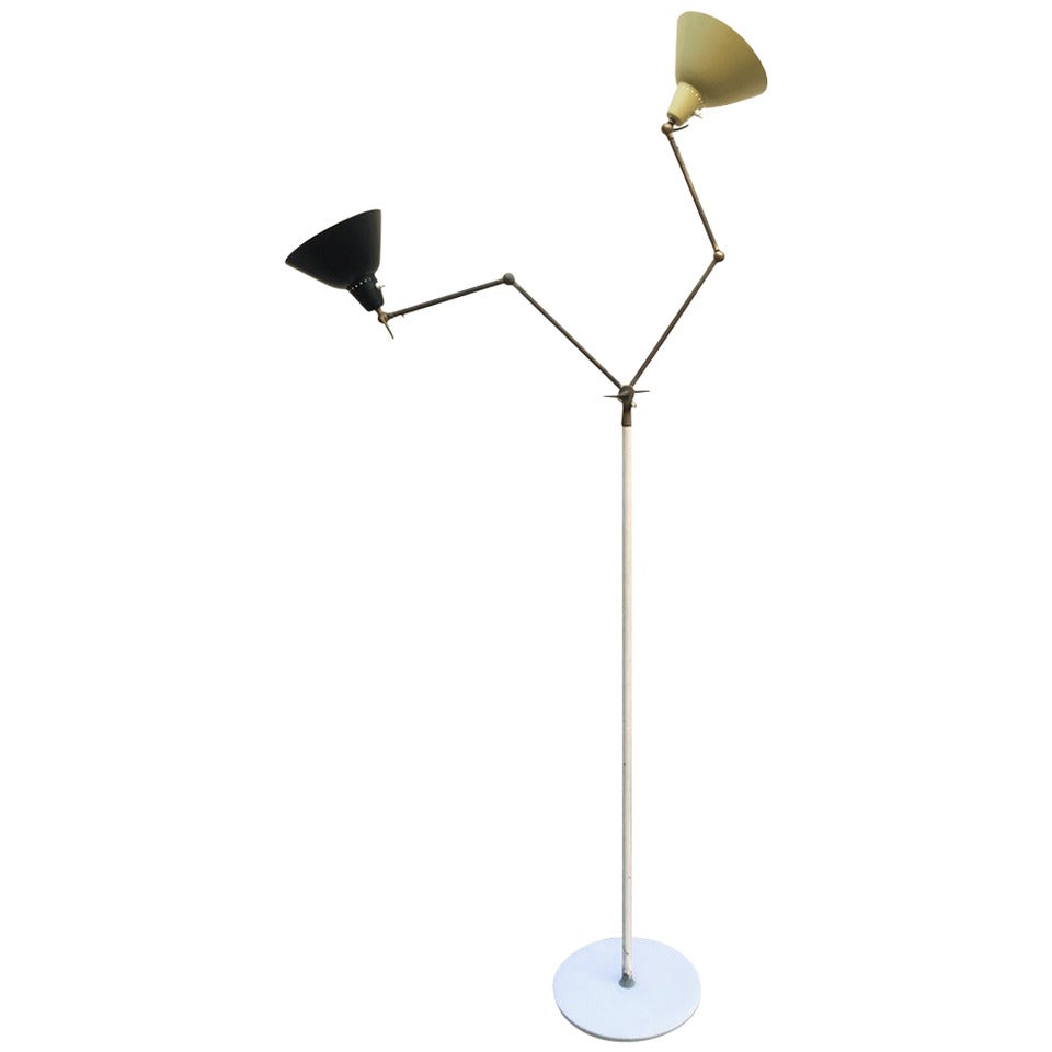 Rare Floor Lamp Designed by Stilnovo, 1950