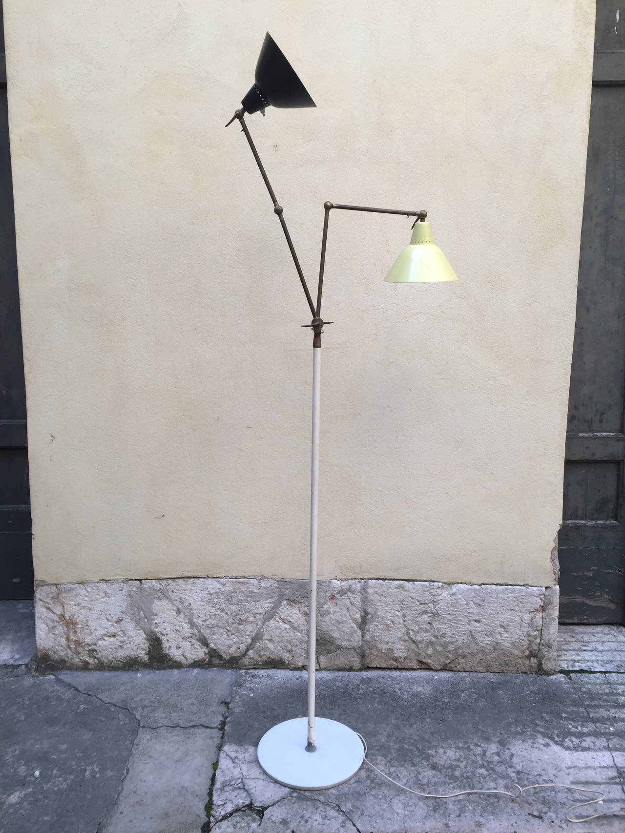 Mid-20th Century Rare Floor Lamp Designed by Stilnovo, 1950