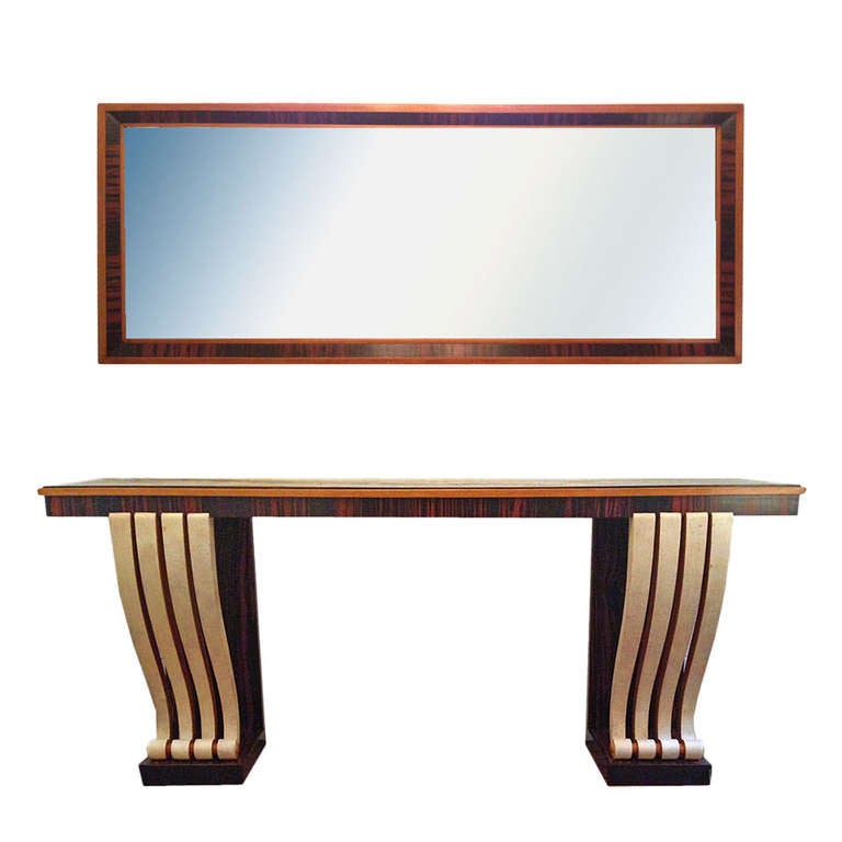 Console and Mirror, attributed to Gaetano Borsani
