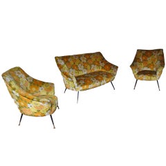Sofa and 2 Armchairs, design Gigi Radice