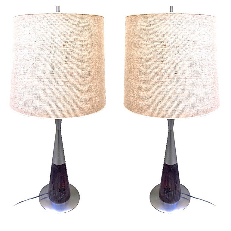 Pair of Table Lamps Designed by Stilnovo For Sale