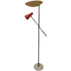 Rare Floor Lamp Designed by Stilnovo, 1950