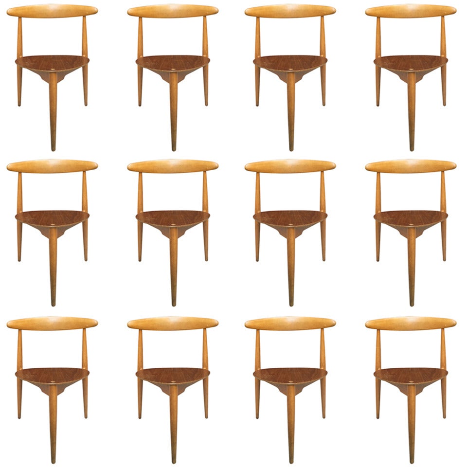 Set of 12 Chairs, Design by Hans Wegner, 1952