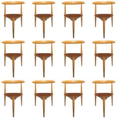 Set of 12 Chairs, Design by Hans Wegner, 1952