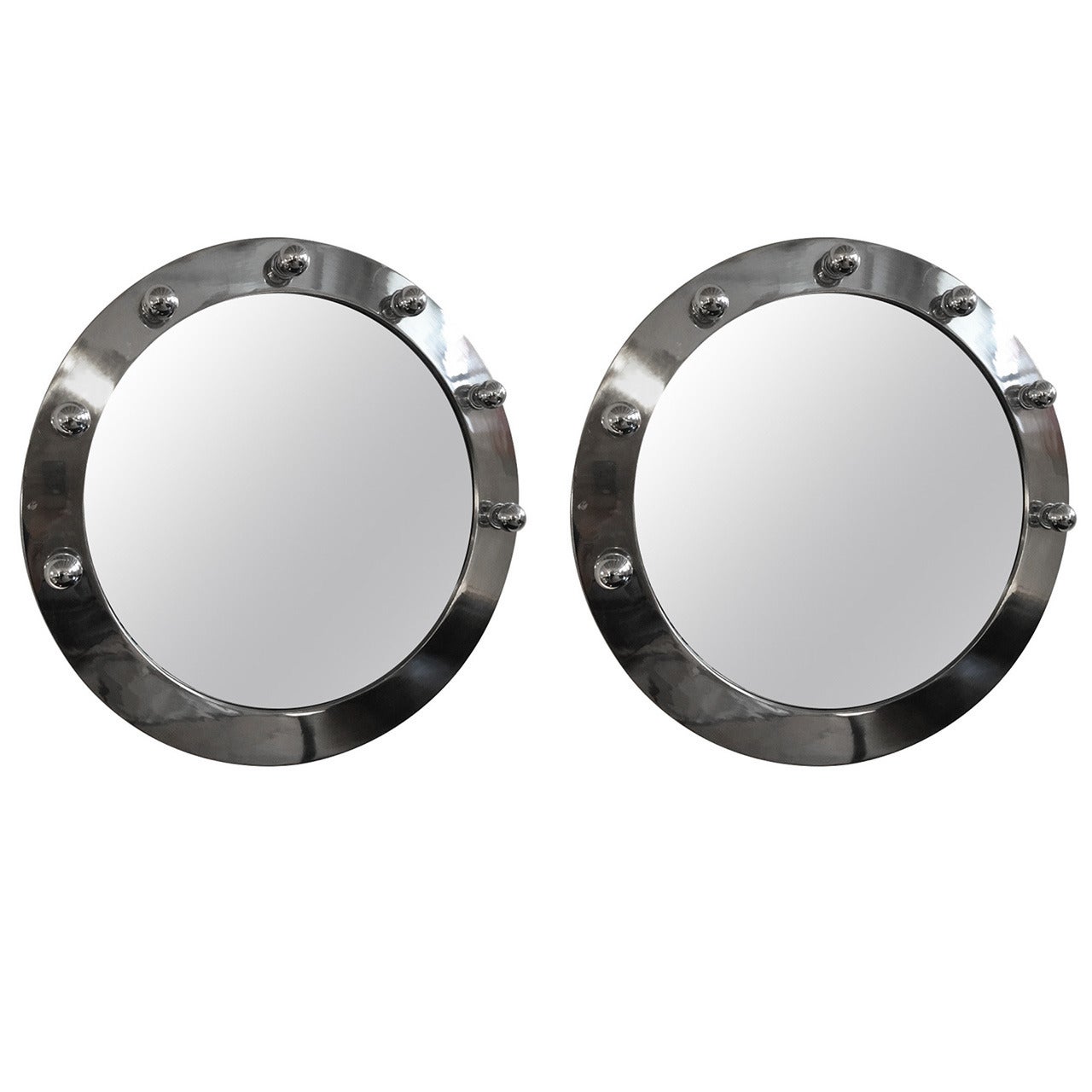 Beautiful Pair of Bright Mirrors, 1970 For Sale