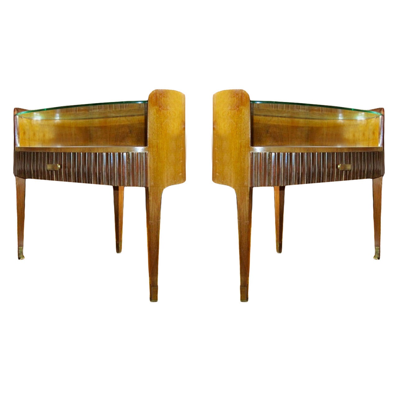 Beautiful Pair of Bedside Tables, Designed by Paolo Buffa