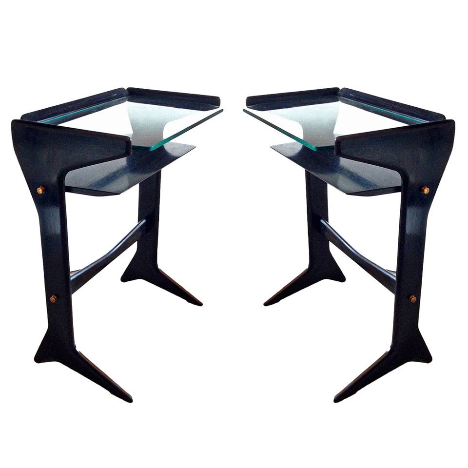 Pair of Bedside Tables, Design by Ico Parisi For Sale