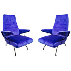 Pair of Armchairs Designed by Erba Giovanni, 1950