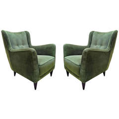 rare pair of chairs design Gio Ponti