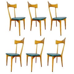 Six Chairs Designed by Ico Parisi, 1950