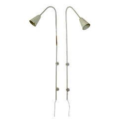 Vintage Rare Pair of Wall Lamps Designed by Giuseppe Ostuni