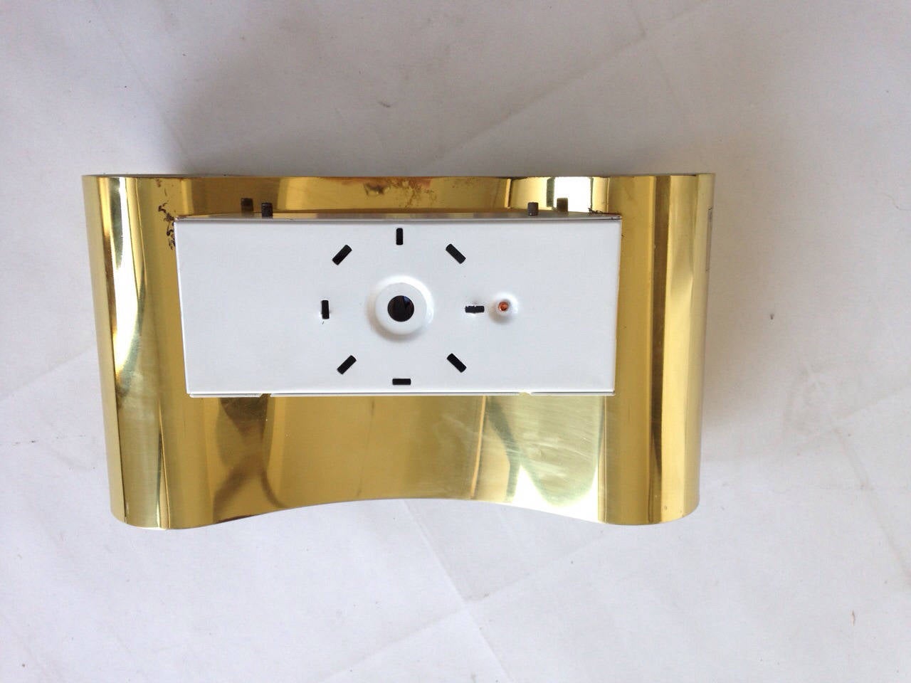 set of 16 wall lamps, model Foglio, was designed by Tobia Scarpa for Flos in 1966. It features brass frames welded and painted bent. This set is still in good vintage condition. This model brass today is not produced.