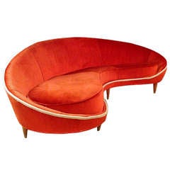 Spectacular curved sofa, design Gigi Radice,