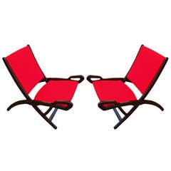 Two Folding Chairs Design Gio Ponti