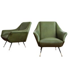Pair of Lounge Chairs by Gio Ponti