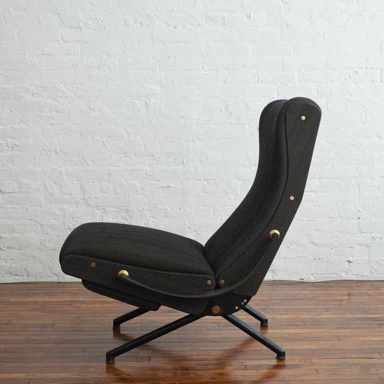 Steel Early P40 Adjustable Lounge Chair by Osvaldo Borsani