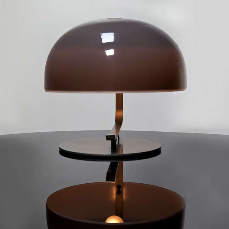 Italian Rare Gray Model No. 275 Articulated Desk Lamp By Marco Zanuso