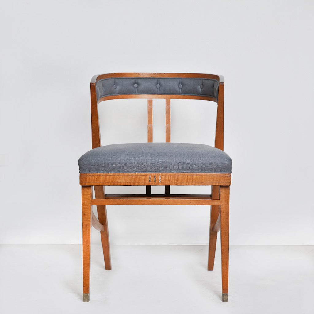 Inlay Satinwood Armchair Attributed to Carlo Zen