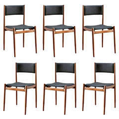 Set of Six Model No. 108 Dining Chairs by Carlo De Carli