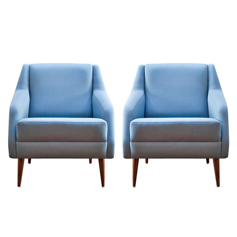 Pair of Model No. 802 Lounge Chairs by Carlo De Carli