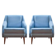 Pair of Model No. 802 Lounge Chairs by Carlo De Carli