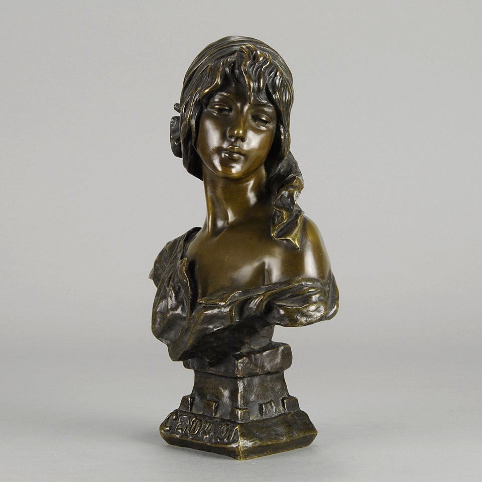 Art Nouveau Cendrillon Bronze Bust