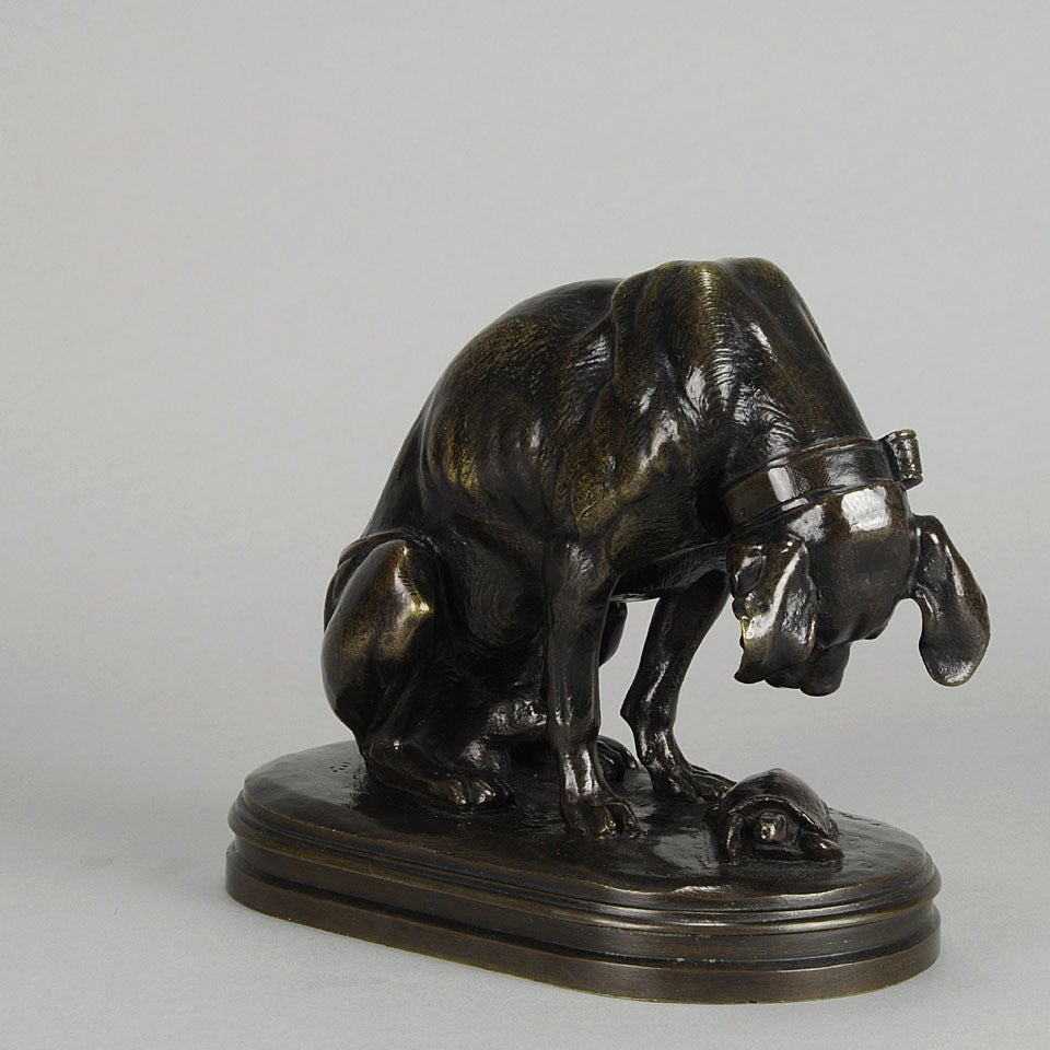 Early Victorian Chien et Tortue Sculpture For Sale