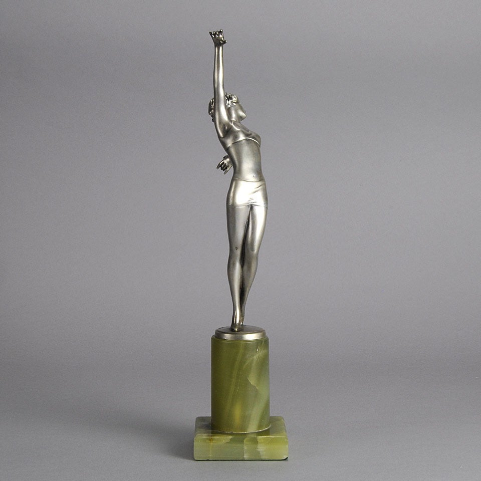 Art Deco Fleur Bronze Dancer Sculpture
