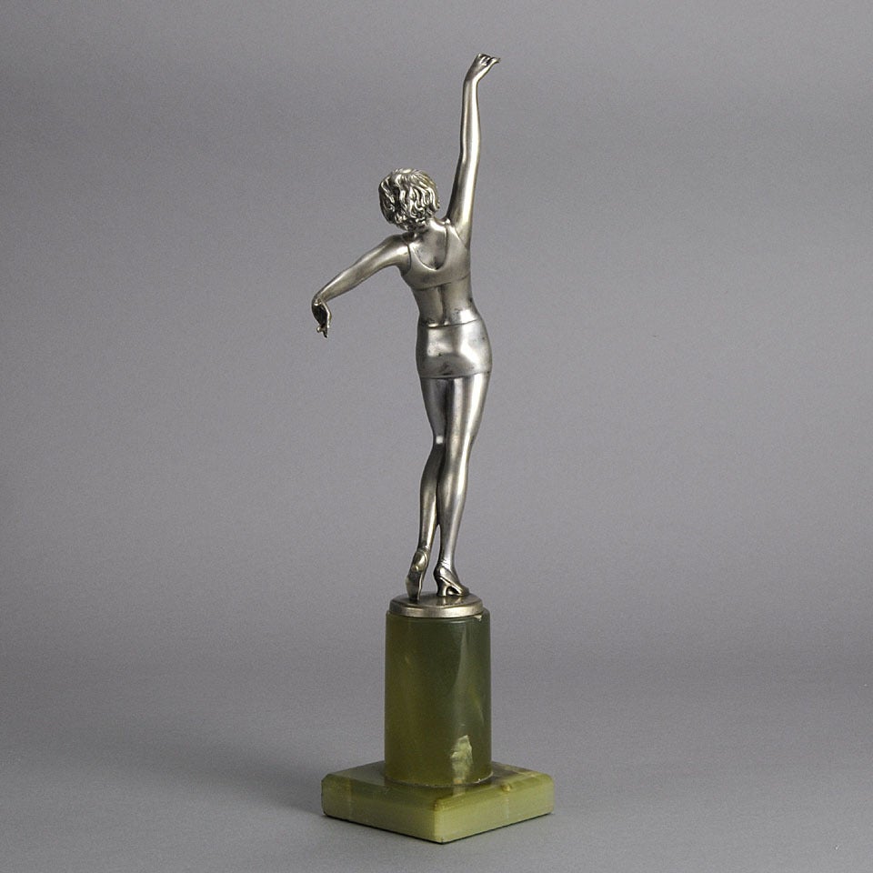 20th Century Fleur Bronze Dancer Sculpture