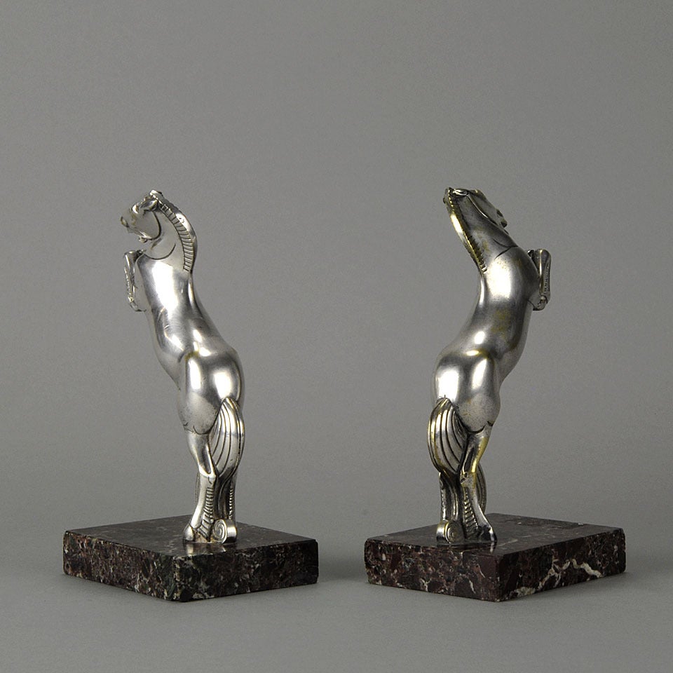 20th Century Rearing Horse Bookends For Sale