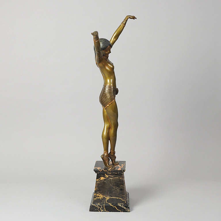 Art Deco Egyptian Dancer Bronze Figure