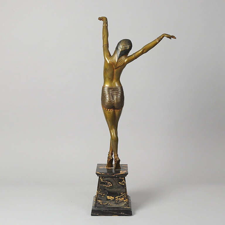 French Egyptian Dancer Bronze Figure