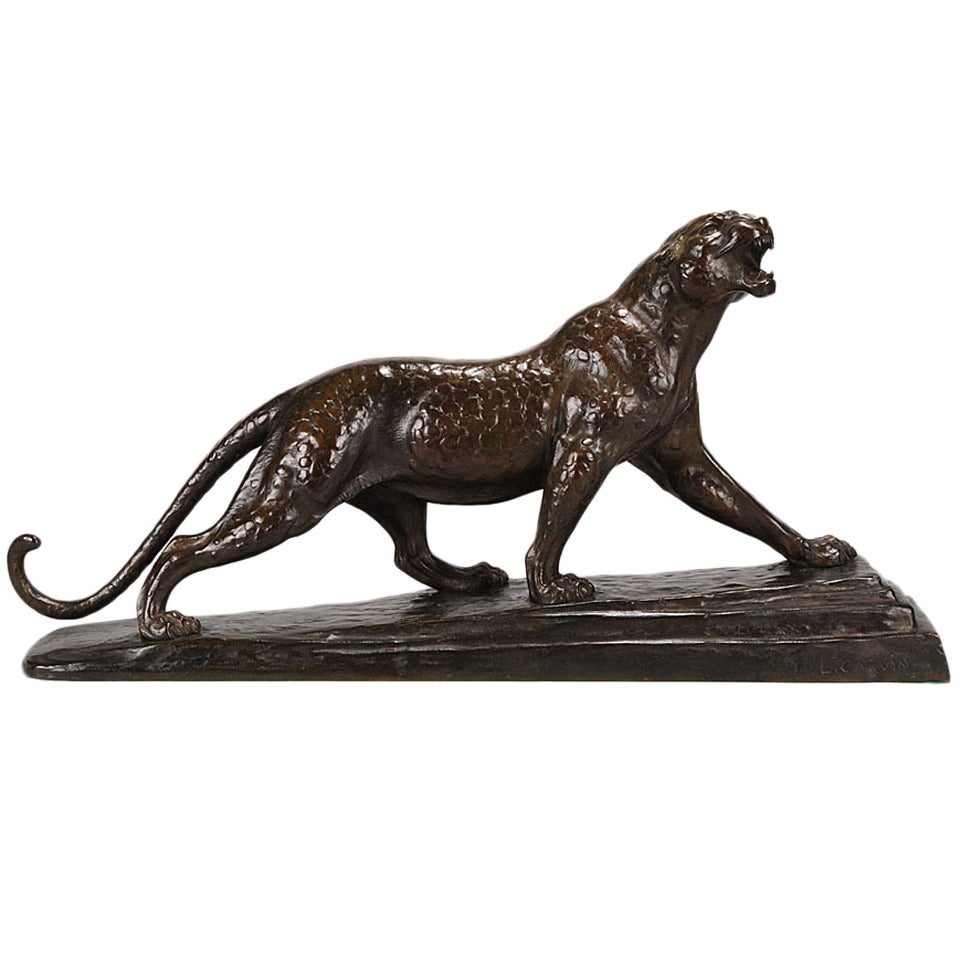 Striding Panther Sculpture For Sale