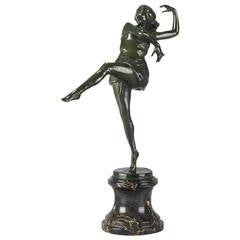 Early 20th Century Cold Painted Bronze Figure of Female Dancer, Karen