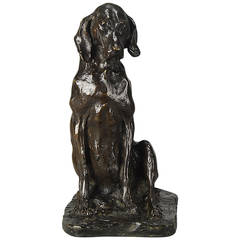Bronze Seated Dog