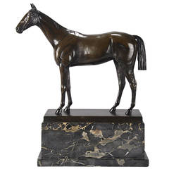 Standing Thoroughbred Bronze Sculpture