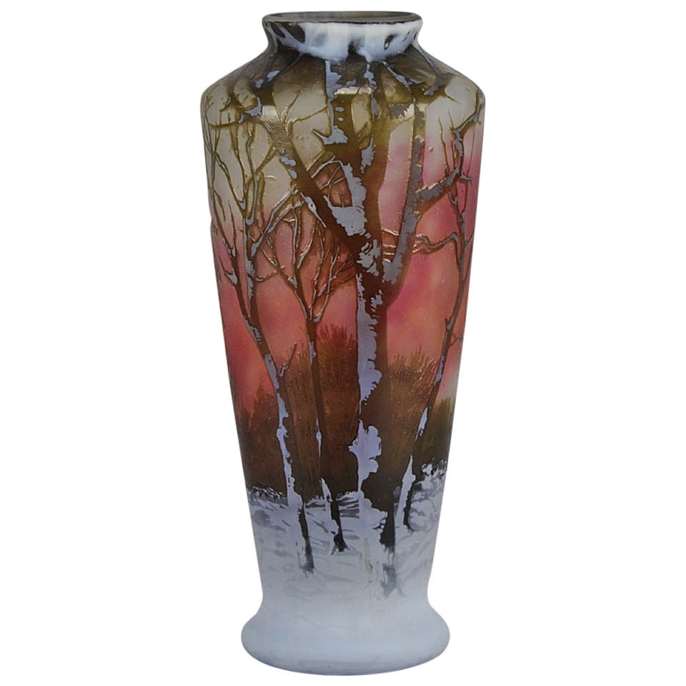 Fire and Ice, Cameo Glass Vase at 1stDibs